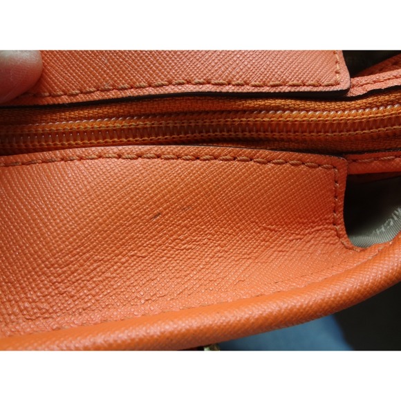 Michael Kors Jet Set Travel XS Carryall Top Tote Zip Satchel Shoulder Bag Orange - Picture 11 of 11